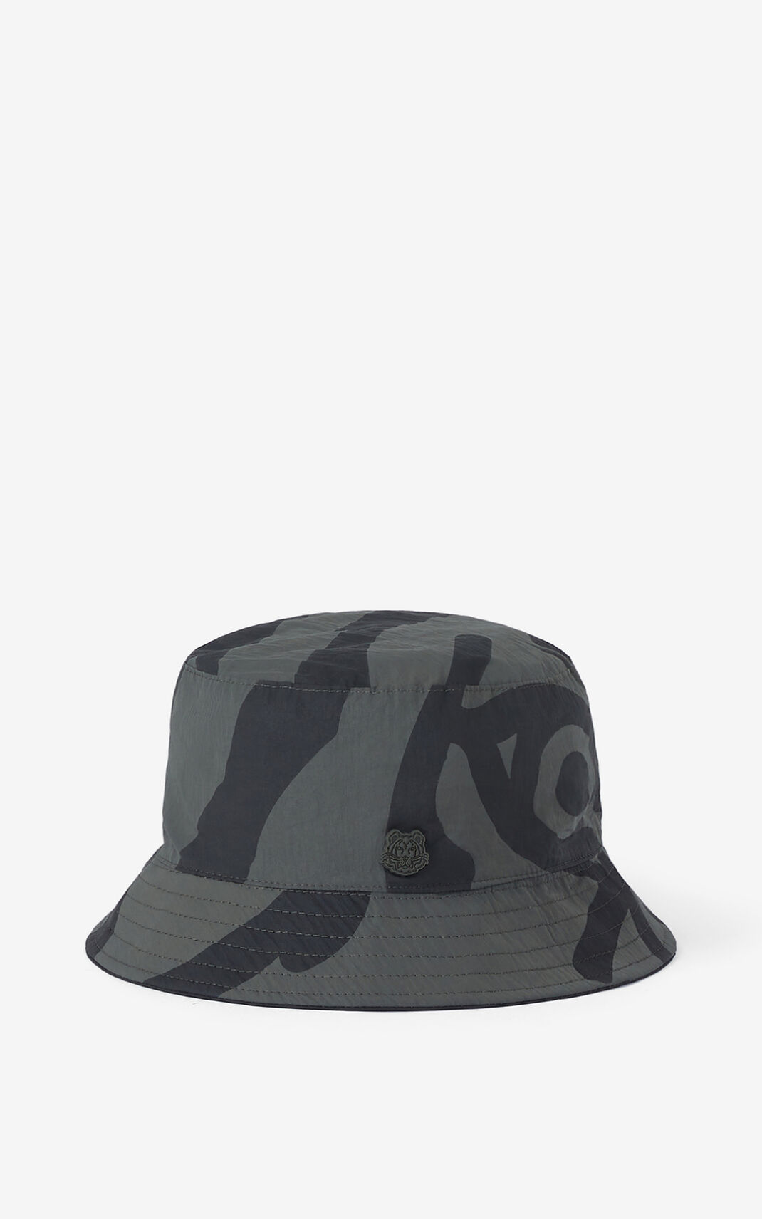 Kenzo Reversible K Tiger Gorro Pescador Mujer Gris Gris | 9325871-SQ